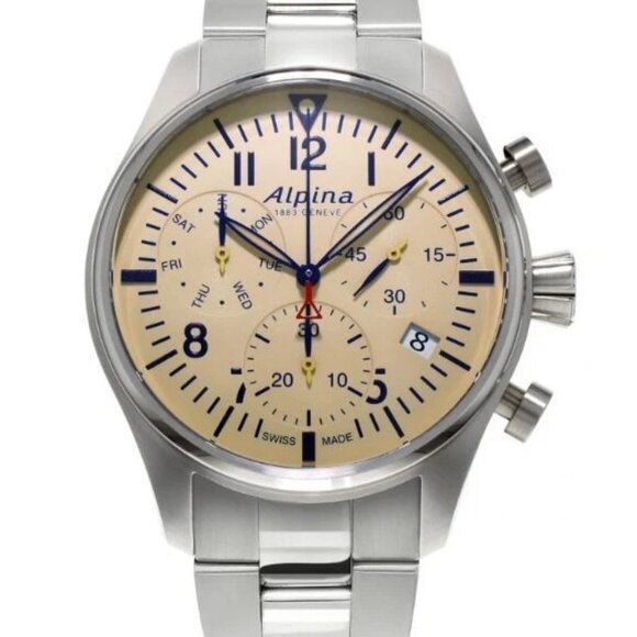 Alpina Men's Startimer Pilot Chronograph Quartz Watch 42MM - Picture 1 of 3